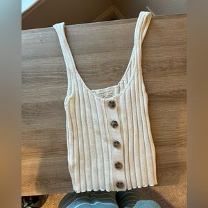 URBAN OUTFITTER Cream Sweater Tank - Size S Hip quality sweater tank